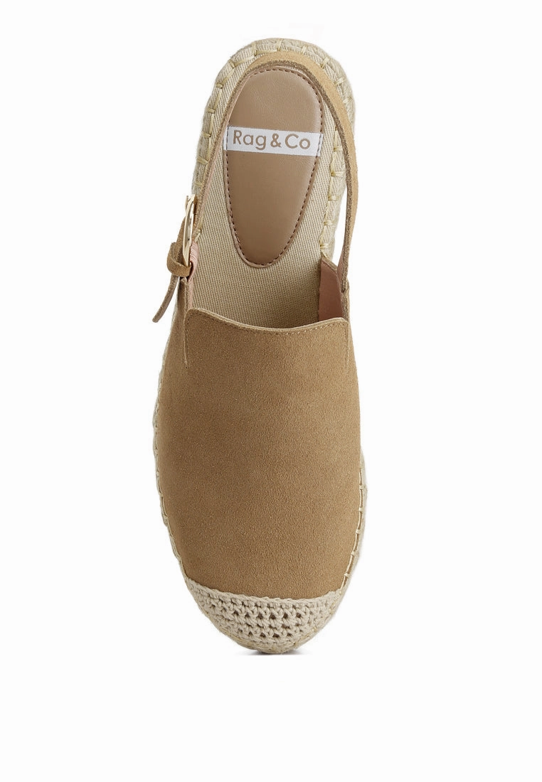 Espadrilles Italia Affie Genuine Suede Slingback Strap Espadrilles