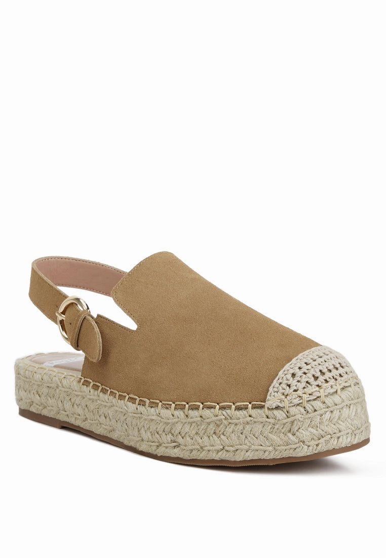 Affie Genuine Suede Slingback Strap Espadrilles Cheap Espadrilles Uk