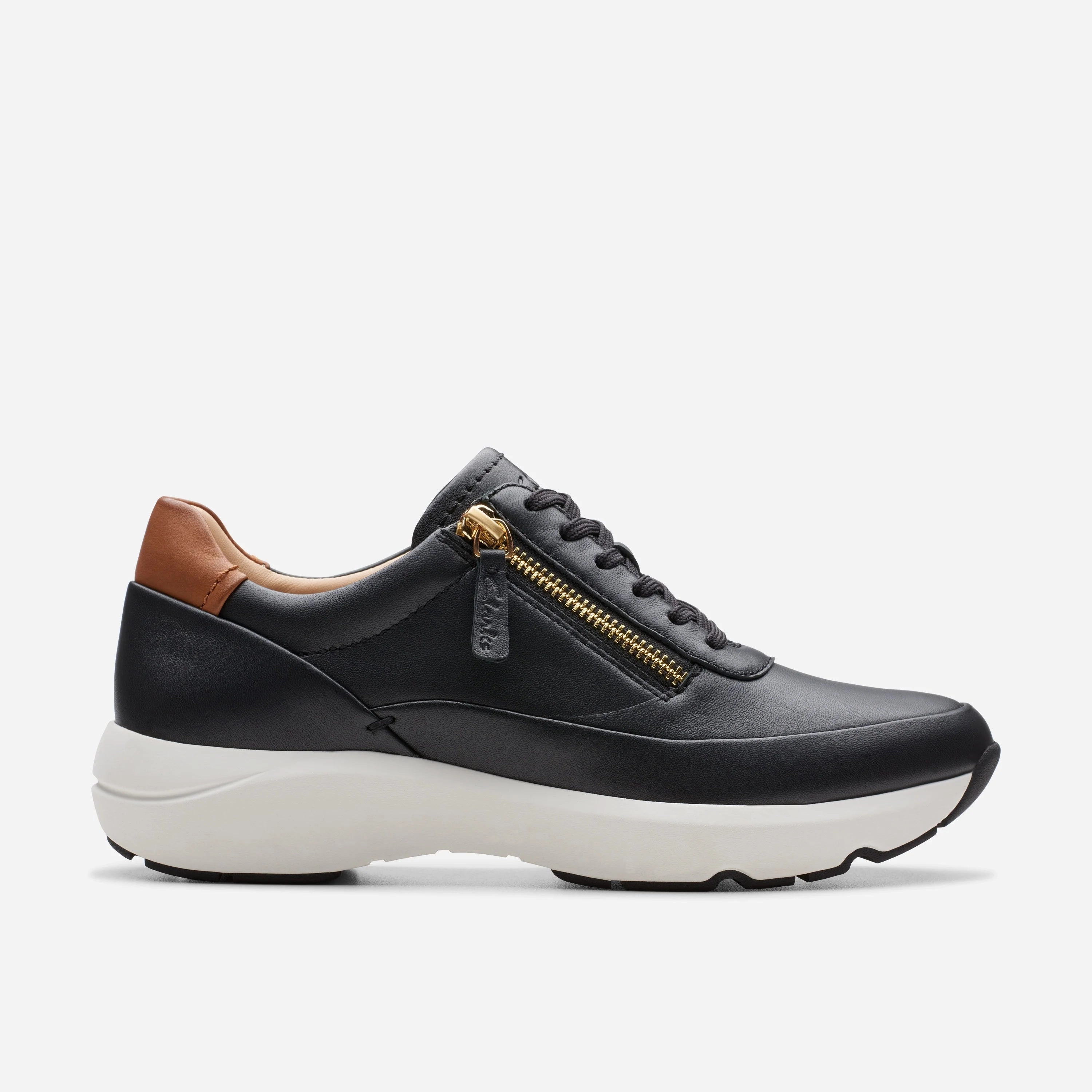 Lace-up Casual Shoe CLARKS | CASUAL SHOES | WOMEN | TIVOLI ZIP BLACK LEATHER
