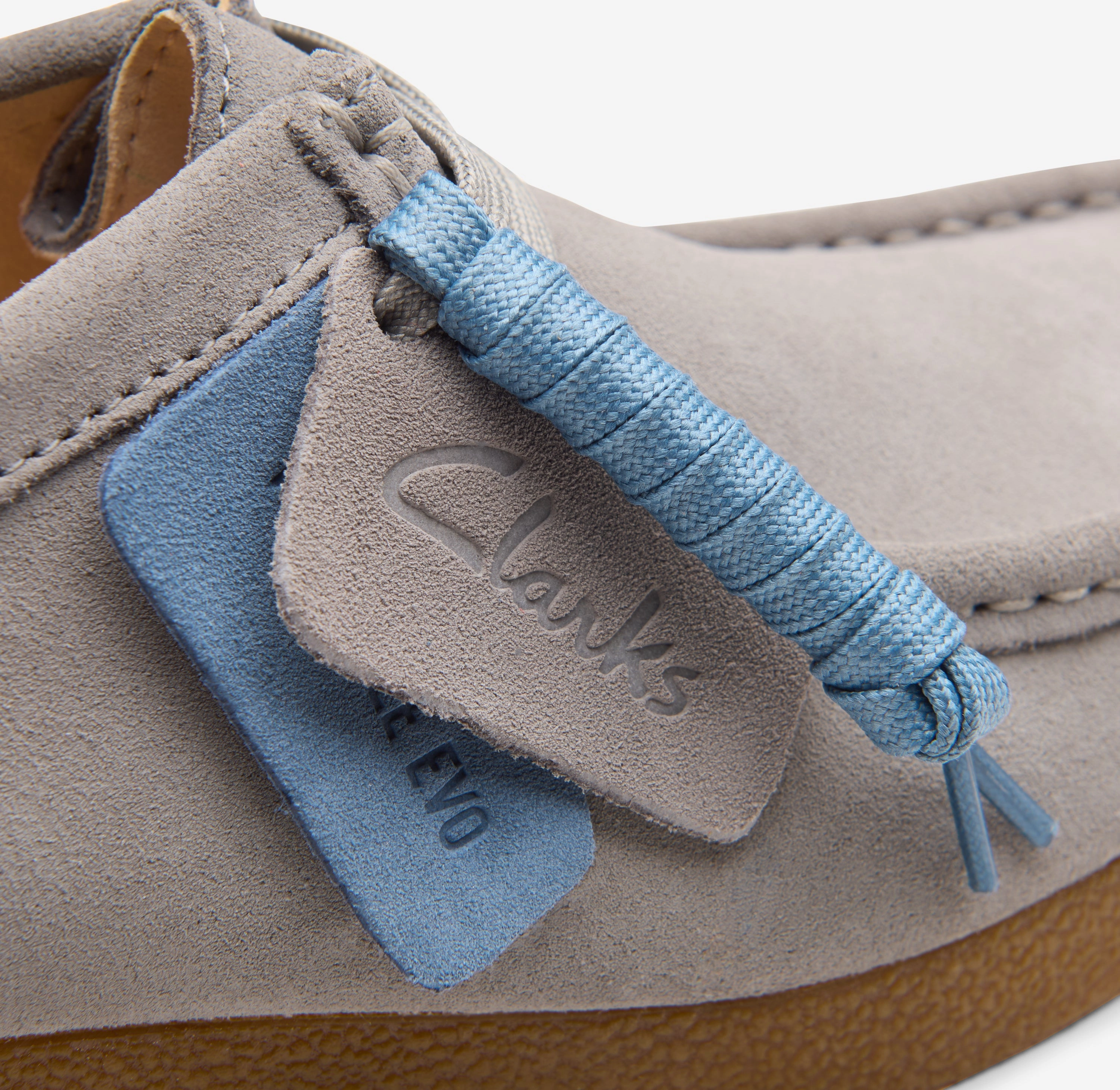 CLARKS | CASUAL SHOES | WOMEN | WALLABEEEVOSH DARK GREY SUEDE High Heel Casual Shoes