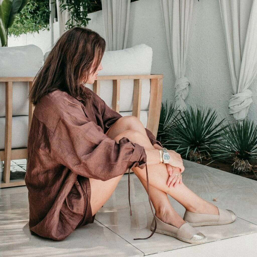 Closed Toe Wedge Heel Espadrille Sandals Classic Espadrille In Sandy Champagne