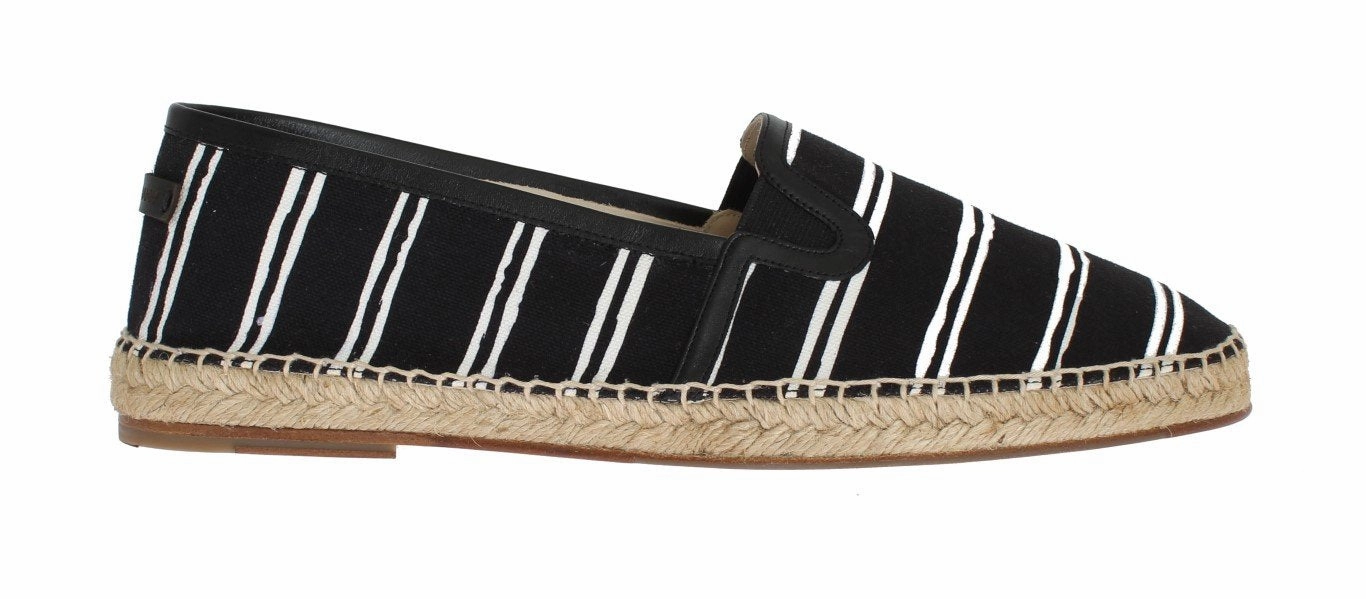 Vionic Calera Espadrille Wedge Sandal Black White Striped Canvas Espadrilles