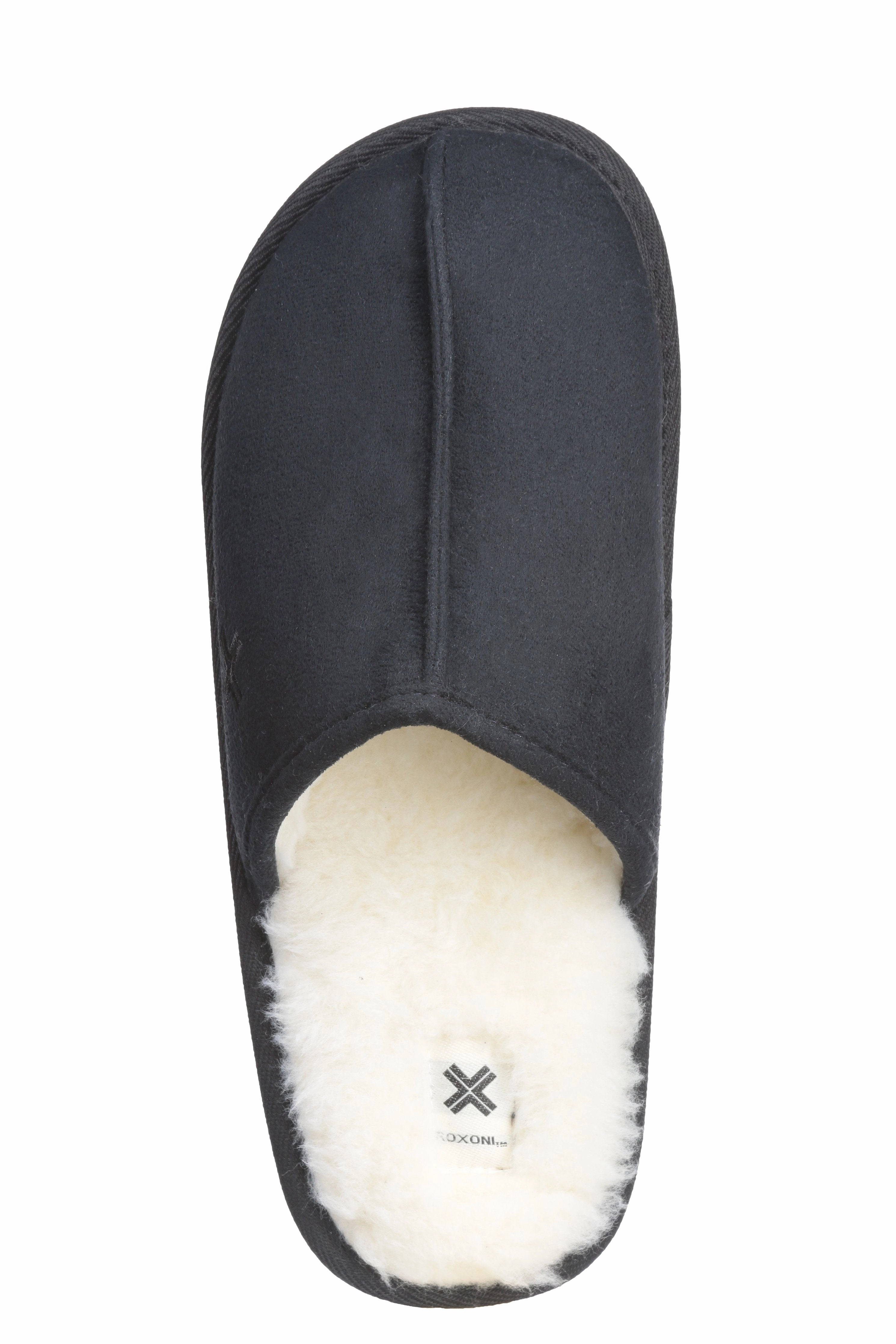 Roxoni Mens Suede Faux Sheepskin Lined House Slippers Golf Slides