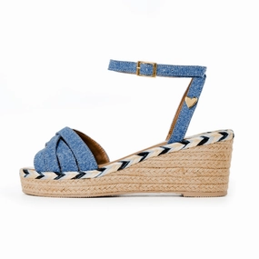 Carina 80 Espadrilles Claudine Sandals Denim - Low High