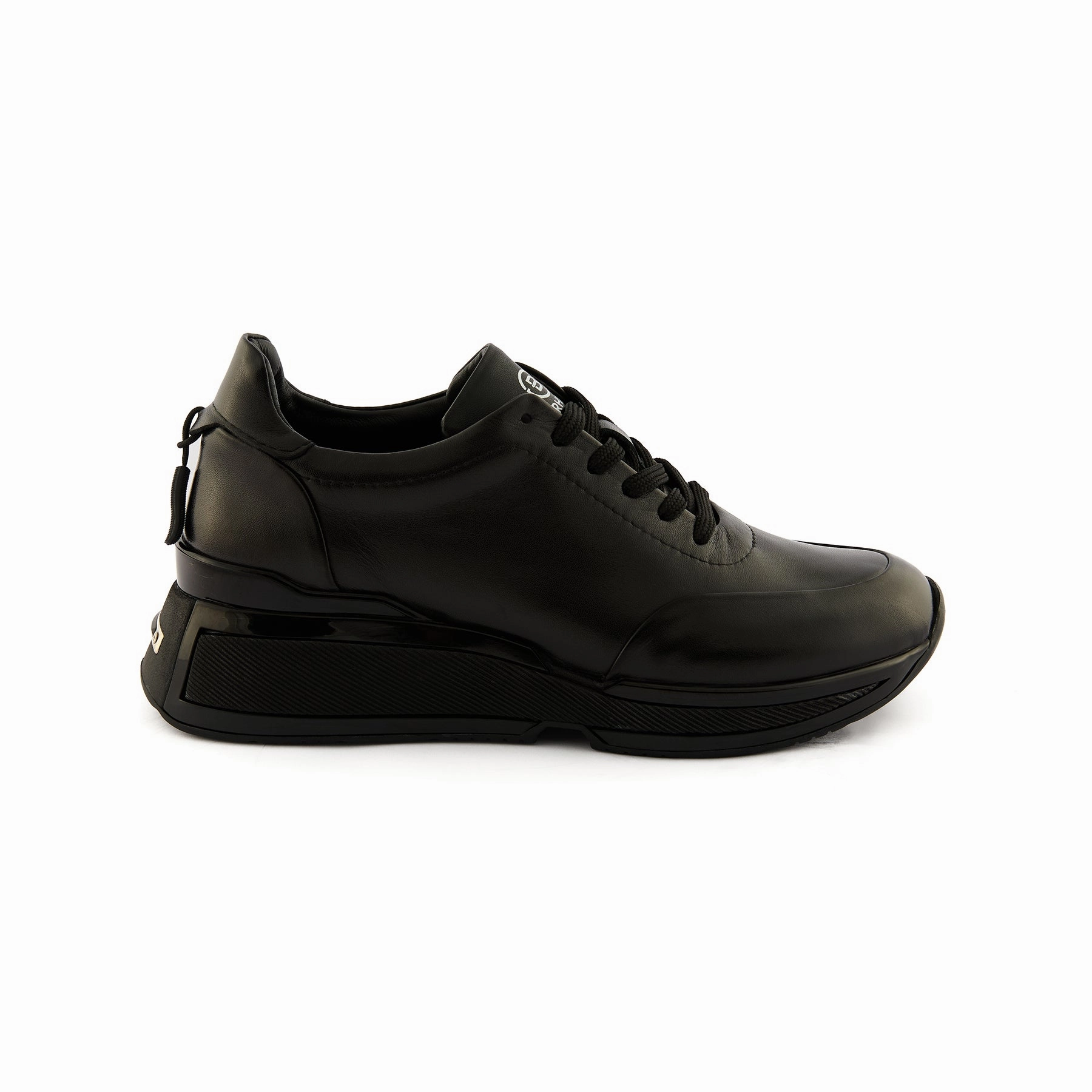 Women's Black Handmade Calf Leather Sneakers W5037 Sneakers Harley Davidson