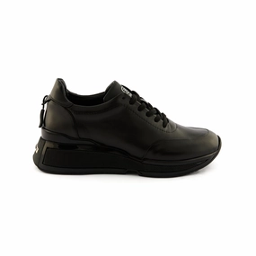 Valentino Shoes Sneakers Women's Black Handmade Calf Leather Sneakers W5037