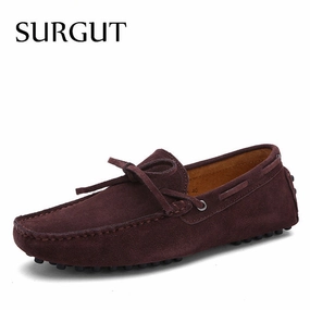 Flats That Feel Like Tennis Shoes Fashion Summer Spring Men Shoes Loafers Real Leather Boat Shoes Breathable Male Casual Flats Loafers
