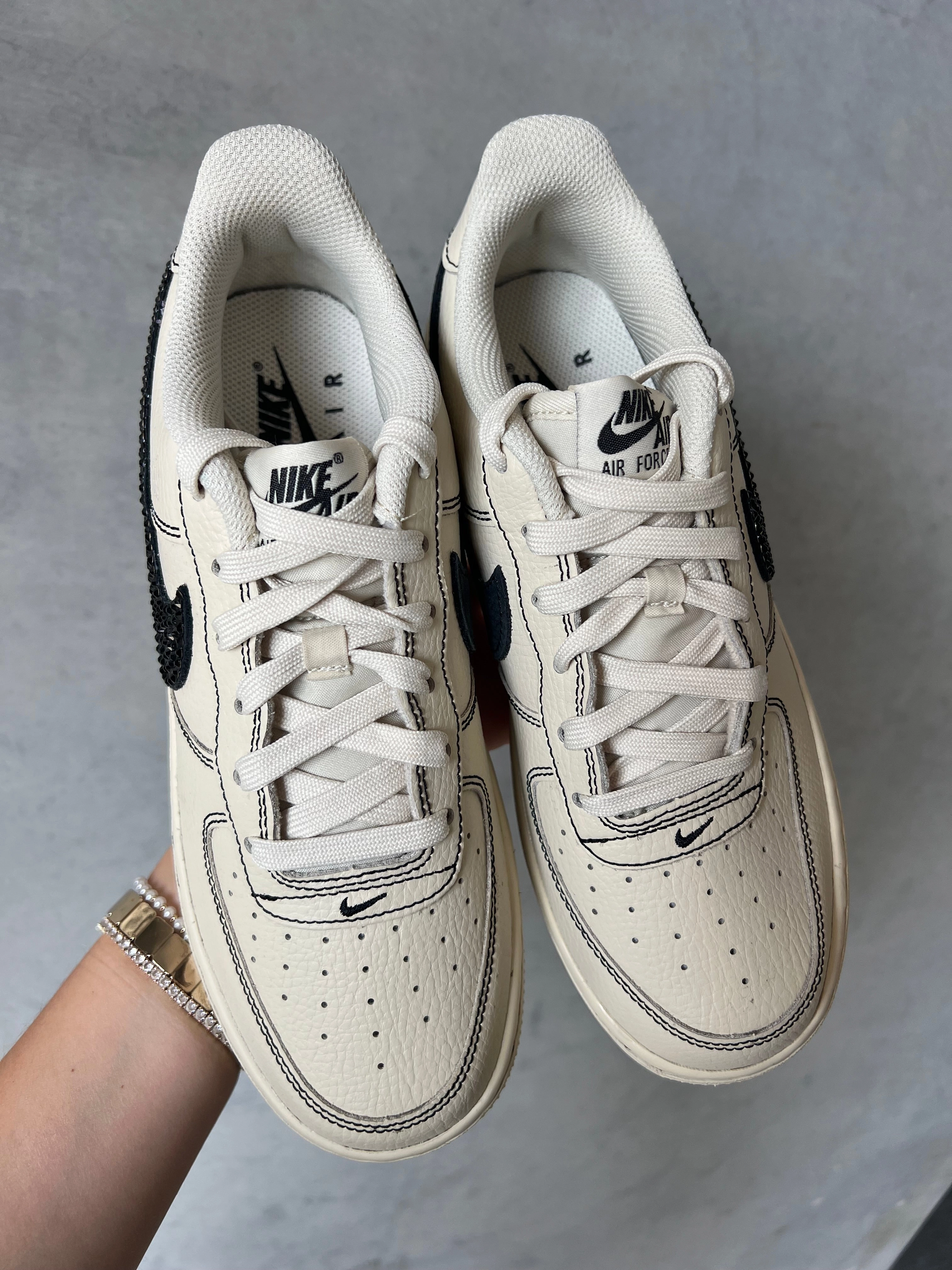 VINTAGE Swarovski Womens Air Force 1 Low Shoes Adidas Driving Shoes