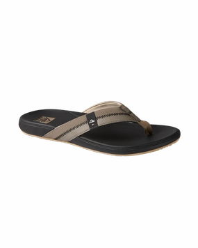 Flip Flops With Suede Footbed Cushion Phantom 2.0 Flip Flops in Fossil & Raven