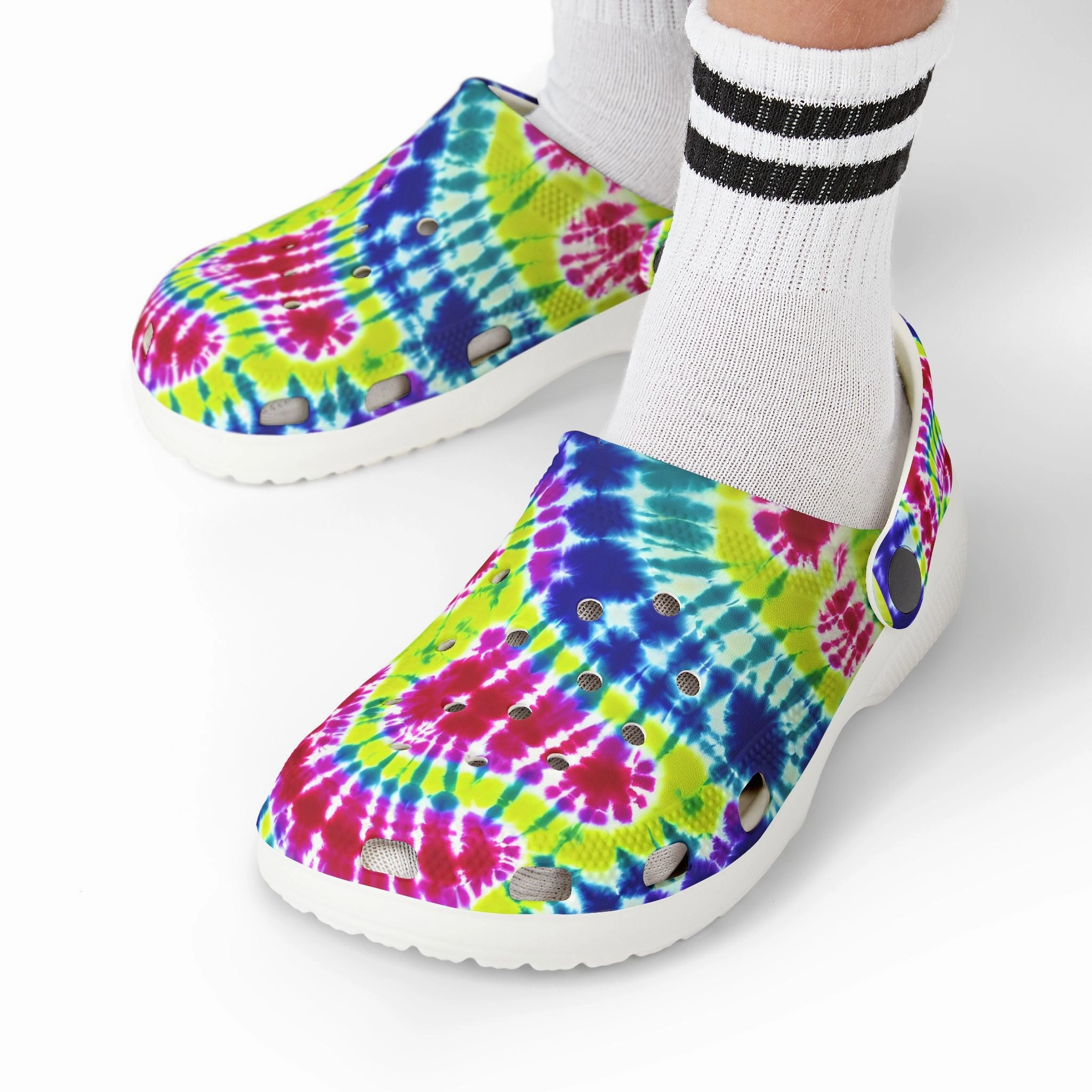 Colorful Tie-Dye Kid's Clogs, Fun Slip-On Shoes for Kids, Summer Footwear, Birthday Gift, Playtime Essentials Best Run Shoes