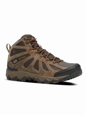 Columbia Men Brown PEAKFREAK XCRSN II MID LEATHER OUTDRY Hiking Shoes For Men