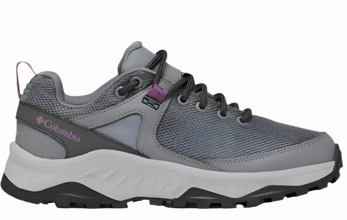 Columbia Women's Trailstorm Ascend Waterproof Hiking Shoes  Titanium Grey Steel/Dark Lavender Trail Shoes Vectiv