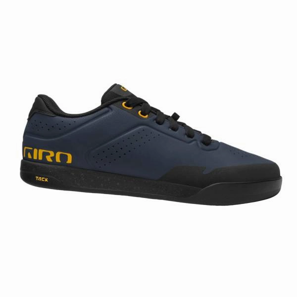 Giro Latch MTB Shoe - Dark Shark-Spectra Yellow Rock Climbing Shoes With Or Without Socks