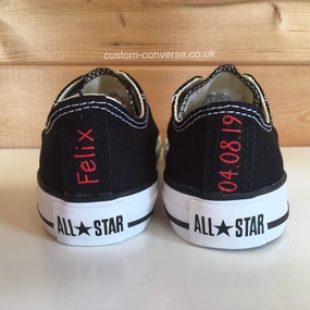 Moon Walk Kids Personalised Heel Tags Converse