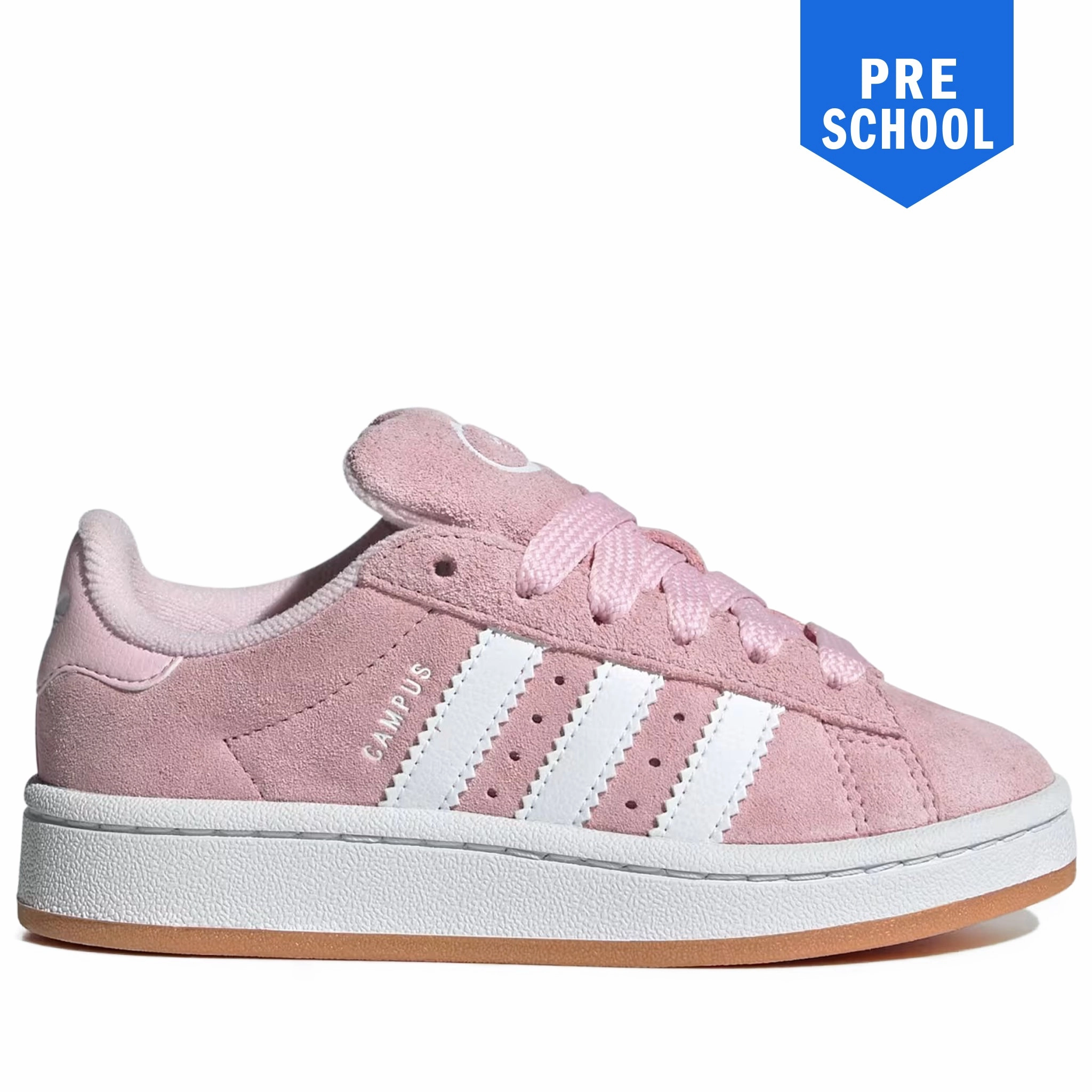 Disc Golf Shoes Adidas Pre School Adidas Campus 00s Elastic Lace Shoes - Clear Pink/Cloud White/Gum