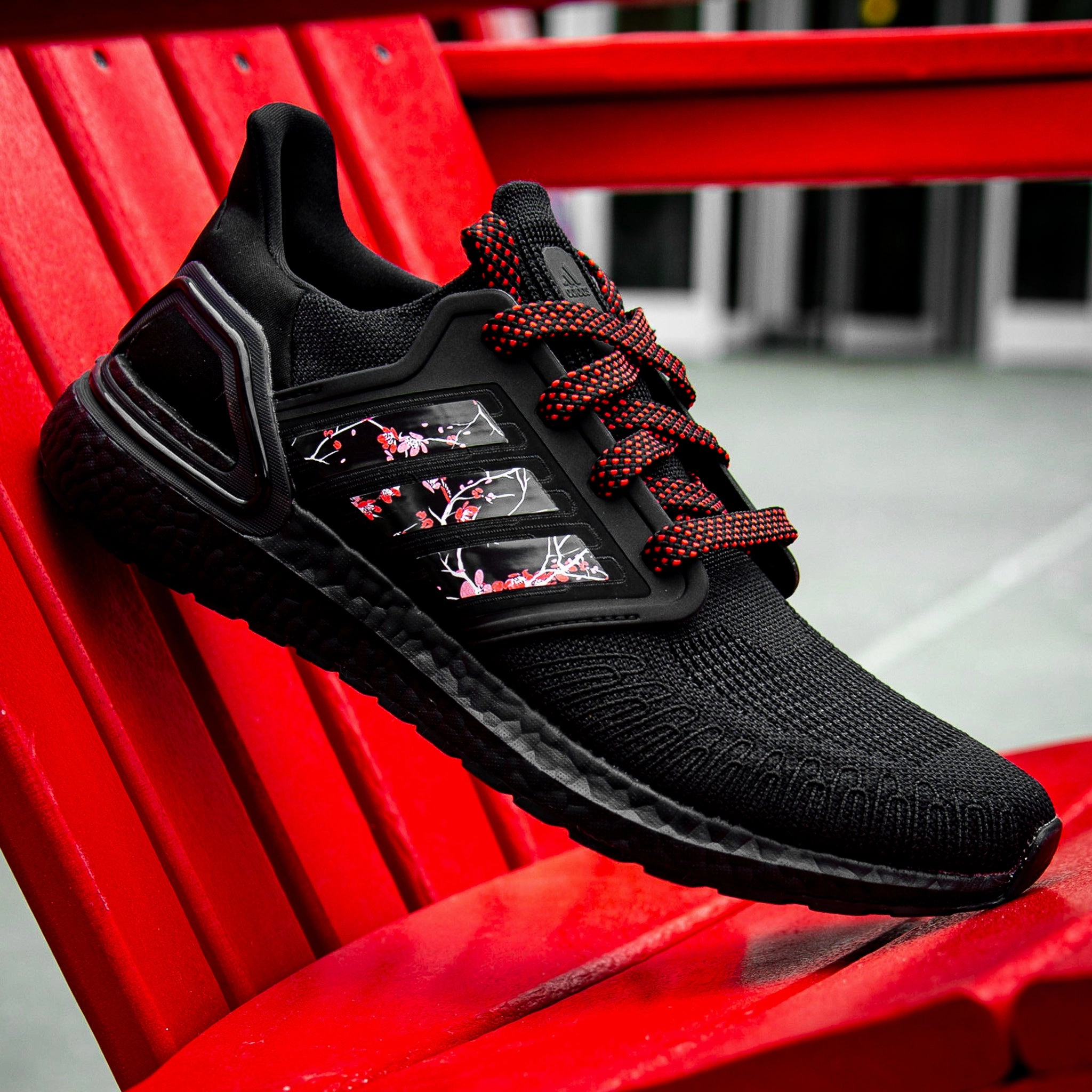 Adidas Shoes With Print Black Cherry Blossom Stripes for Ultra Boost 20