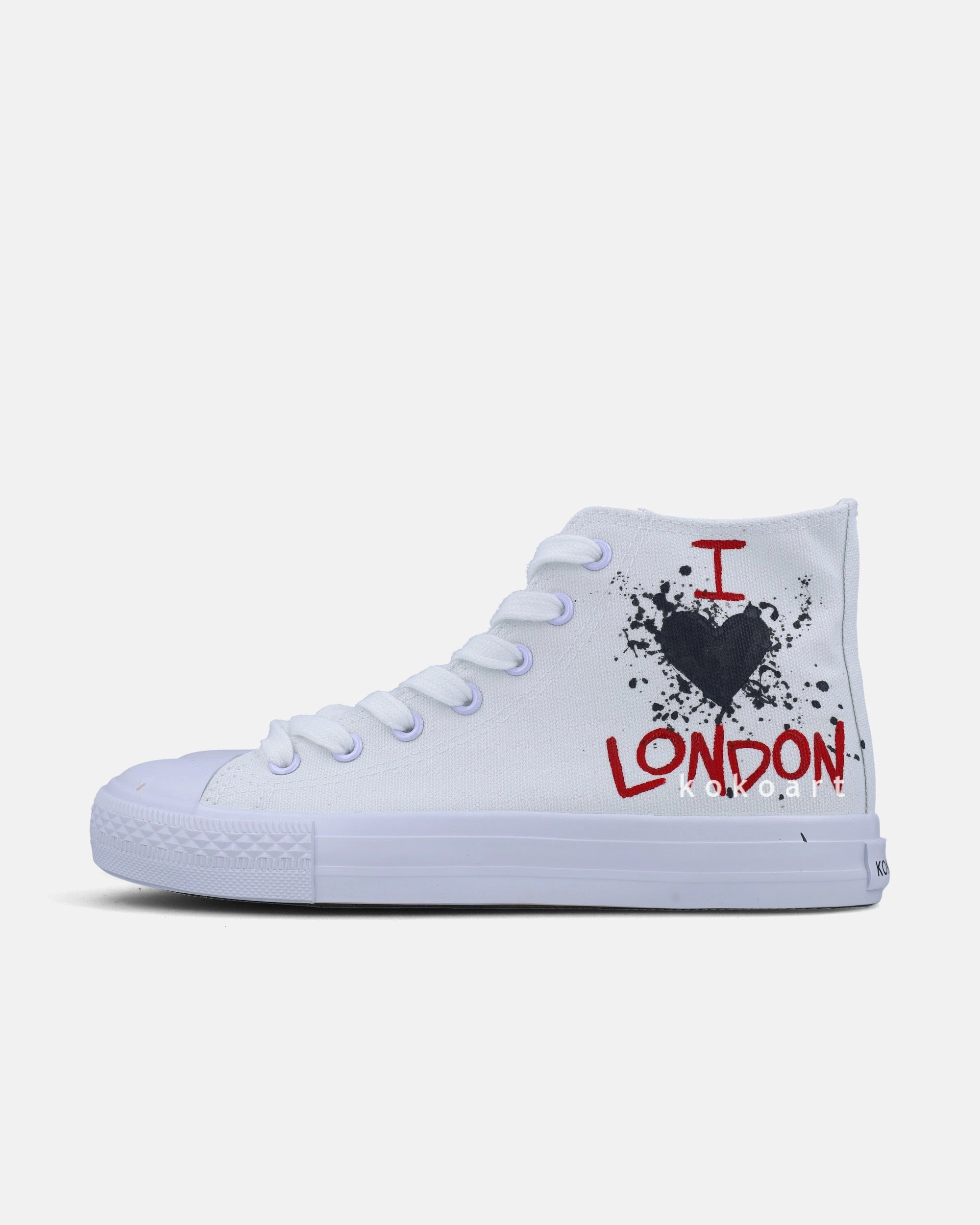 London Phone Box Hand Painted Shoes