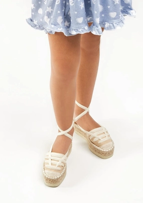 Sand with beige ties wedge alpargata Espadrilles Banyoles