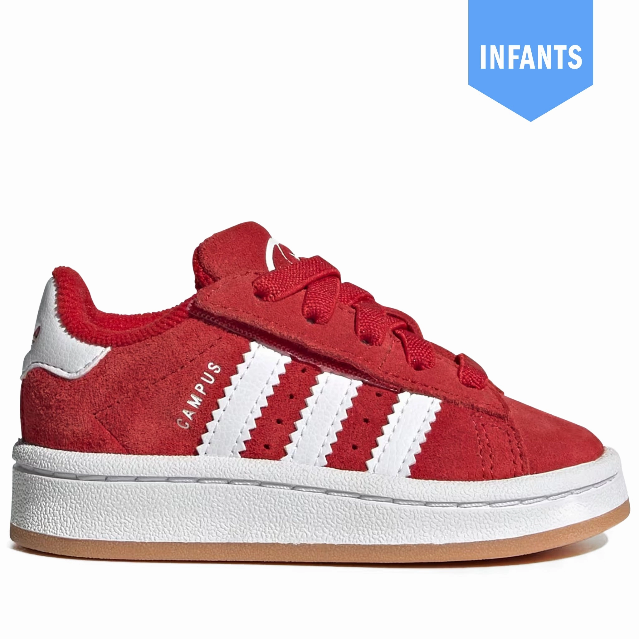 Adidas Ultrarun 5 Running Shoes Infant's Adidas Campus 00s Comfort Closure Elastic Lace Shoes - Red/White