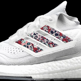 Red Day of the Dead Stripes for Ultra Boost 22 / 21 Adidas Stan Smith Shoe