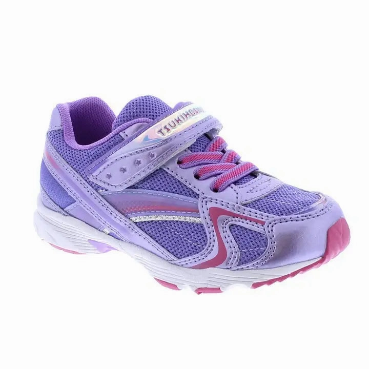 Tsukihoshi Glitz Purple/Purple Girls' Running Shoes Machine Washable Trail Running Shoes Uk Sale