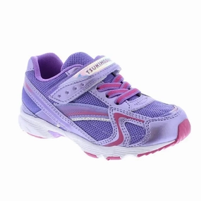 Running Vs Walking Shoes Tsukihoshi Glitz Purple/Purple Girls' Running Shoes Machine Washable