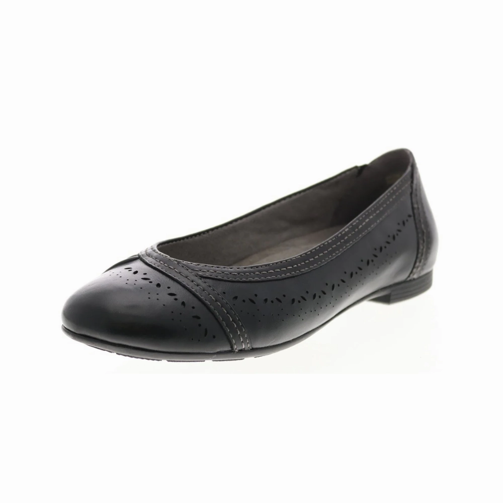 Earth Womens Vista Nova Leather Flat  Black Flat Shoes Size 6