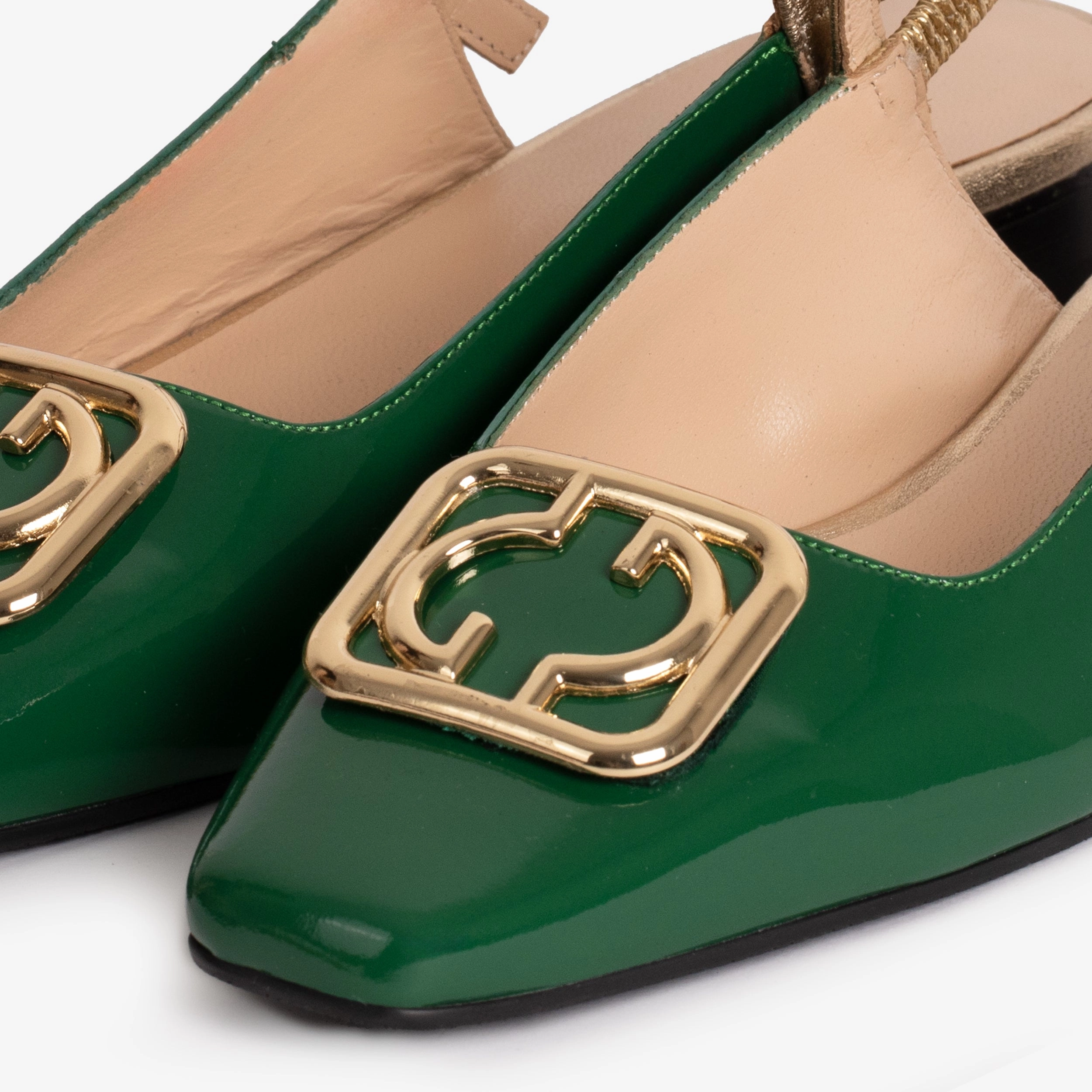 Going Out Outfits With Flat Shoes The Rosalinda Green Patent Leather Women Flat Slingback Shoe