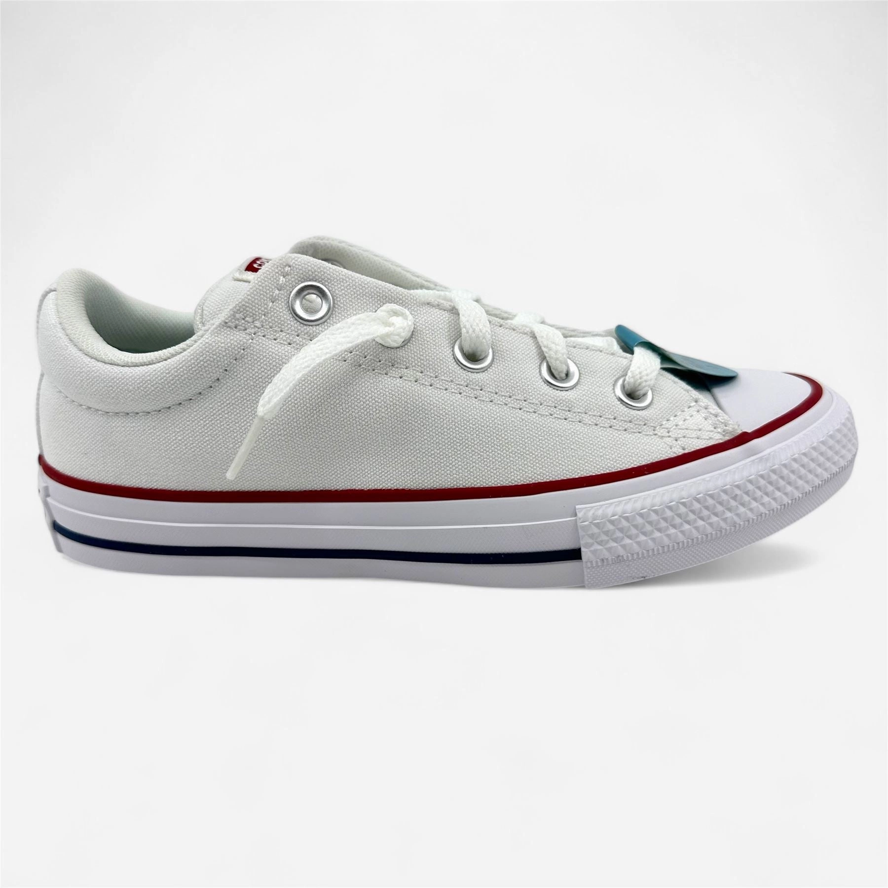 For Women Good Converse CTAS Street Slip White Garnet Navy Kids Size 3.5 Athletic Sneaker