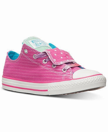 Converse Girls' Chuck Taylor All Star Double Tongue Casual Sneakers from Finish Line Casual Shoes Arch Support