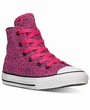Converse Little Girls' Chuck Taylor Hi Animal Casual Sneakers from Finish Line Dark Sneakers
