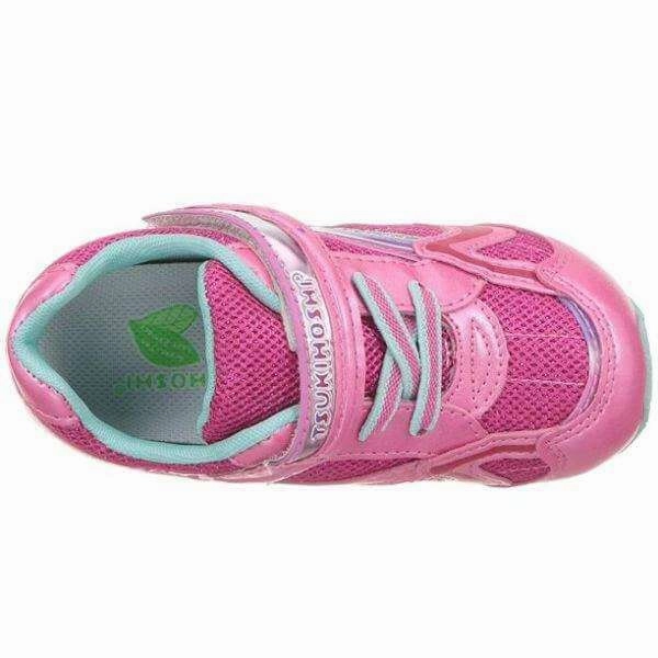 Tsukihoshi GLITZ Hot Pink Mint Girls Running Shoes (Machine Washable) Best Running Shoes For Running A Marathon