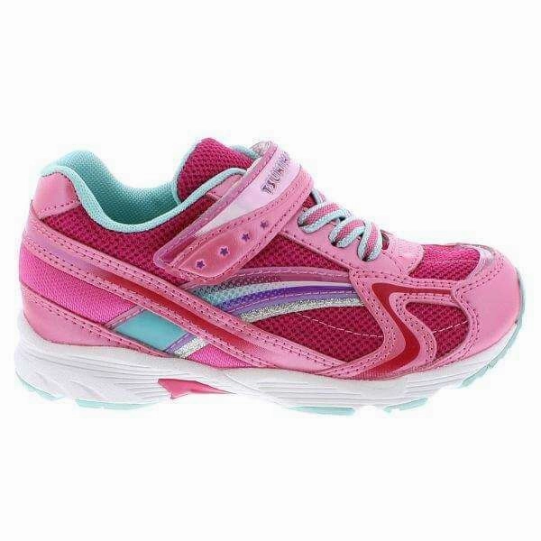 Tsukihoshi GLITZ Hot Pink Mint Girls Running Shoes (Machine Washable) Mesh Running Shoes