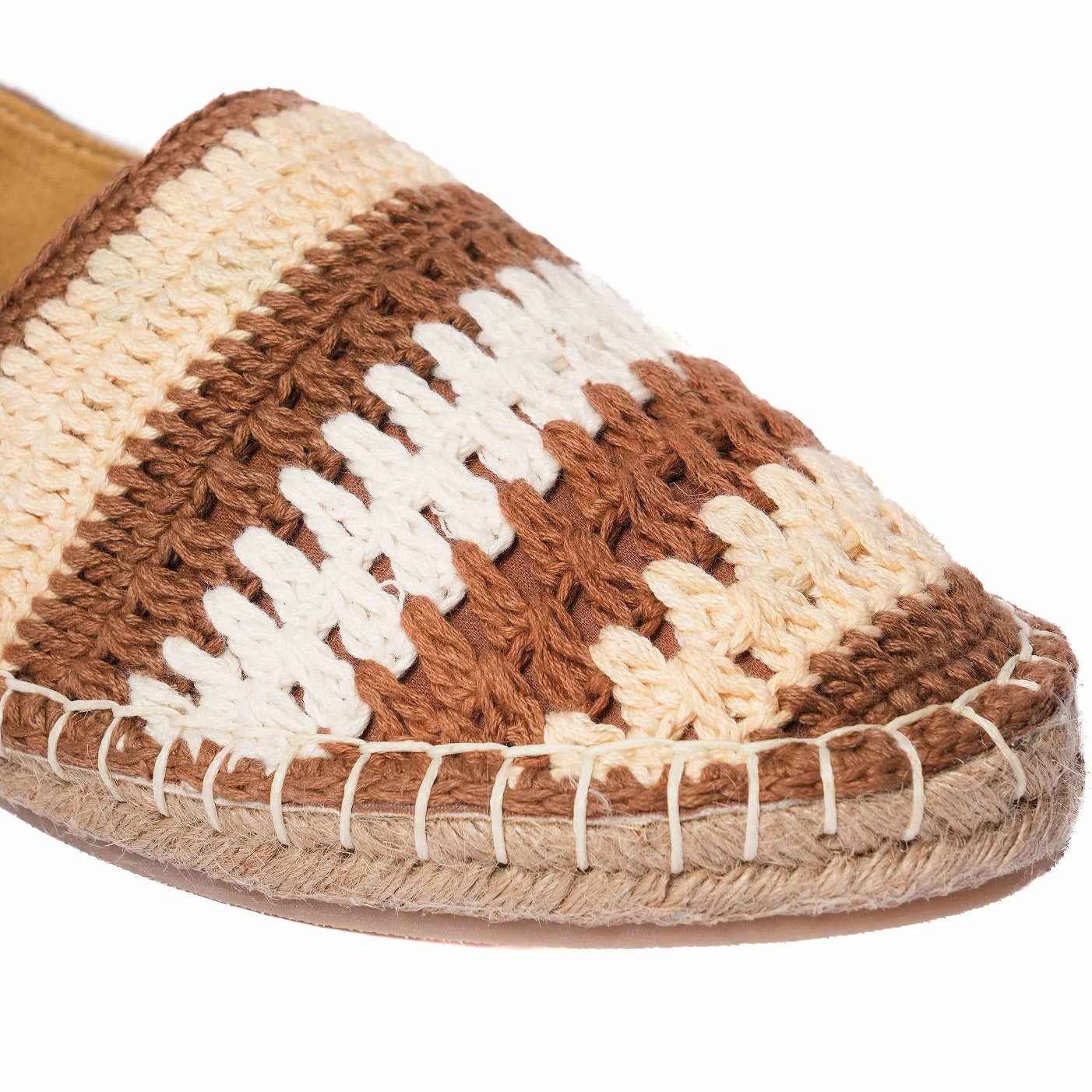 Marrakech Crochet Espadrilles - Beige Quilted Espadrilles