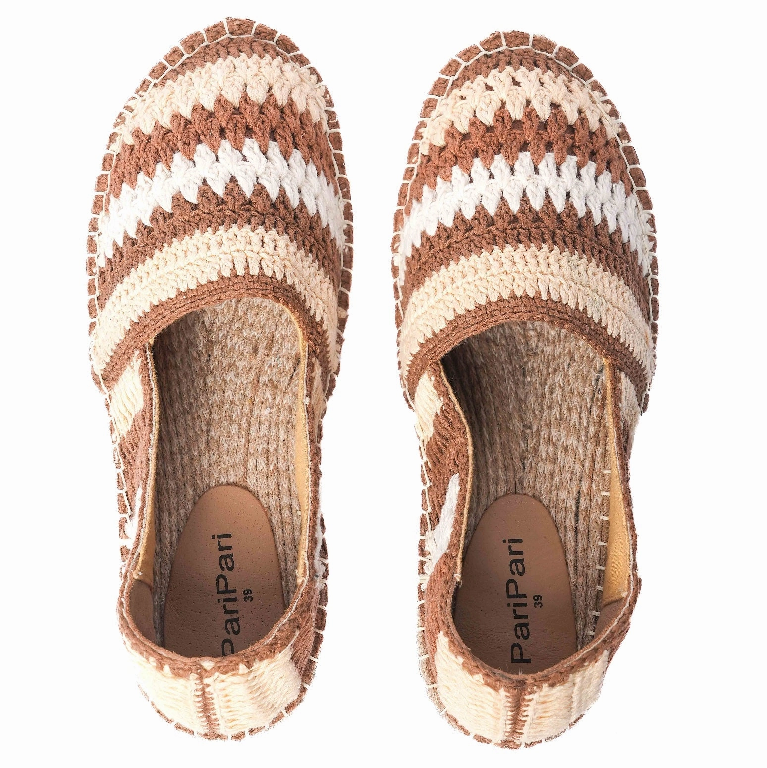 Platform Lace Up Espadrille Sandals Marrakech Crochet Espadrilles - Beige