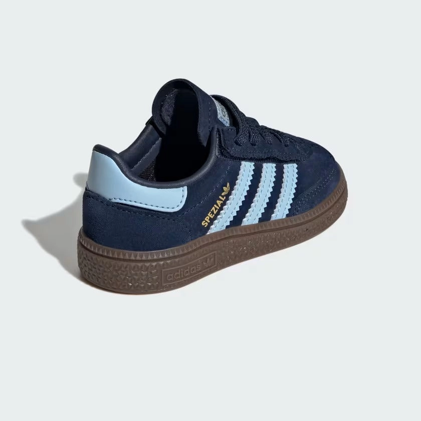 Infant's Adidas Handball Spezial Comfort Closure Shoes -  Collegiate Navy/Clear Sky Adidas Fold Over Shoes