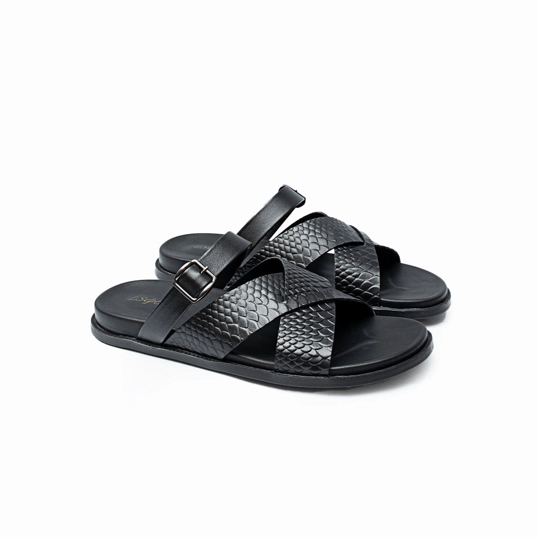 LS Pure Leather Handmade Vintage Chappal LS-6200 Warm Home Slippers