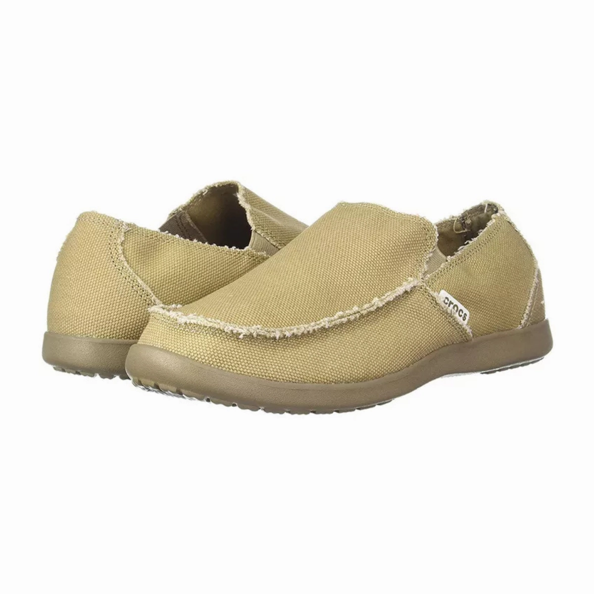 Crocs Santa Cruz Clean Cut Loafers - KHK Best Shoes For Dress And Casual