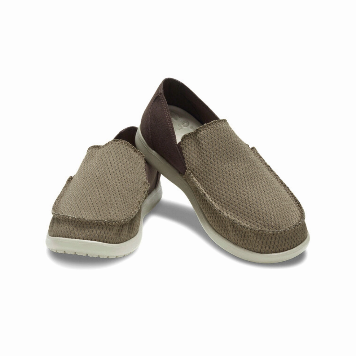 Loafers Casual Shoes Leather Crocs Santa Cruz Siesta Cay Slip on - BRN