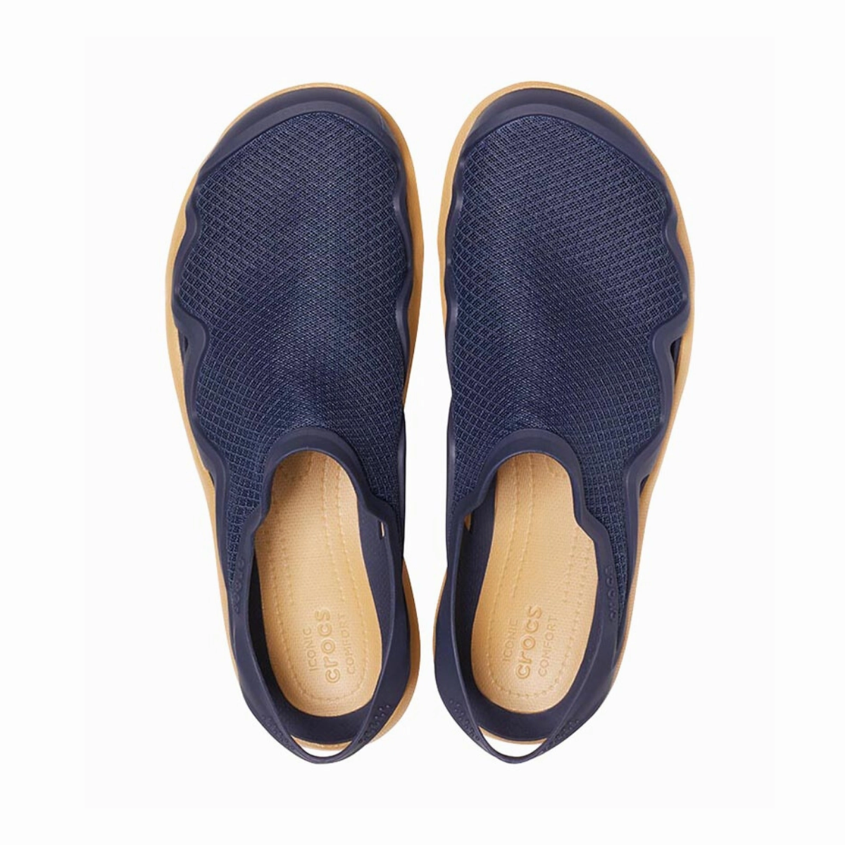 Crocs Swiftwater Mesh Wave Round Toe Sandals - NVYTAN Platform Flip Flop Sandals