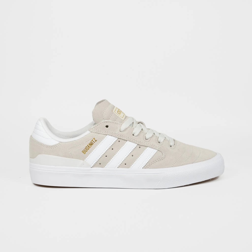 Adidas Skateboarding - Busenitz Vulc 2 Shoes - Crystal White / Footwear White / Gold Metallic Adidas Stan Smith Lux Shoes