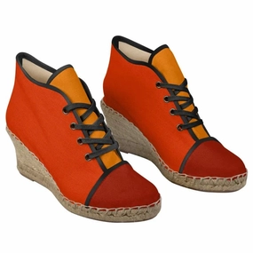 Short Espadrilles Wedge Ame Color Block Wedge Espadrilles