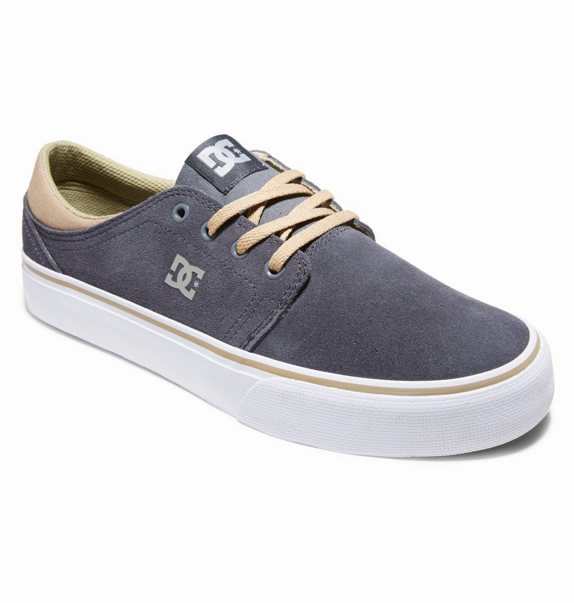 Castell Skate Shoes DC Skateboard Shoes Trase Dark Grey/White Mens