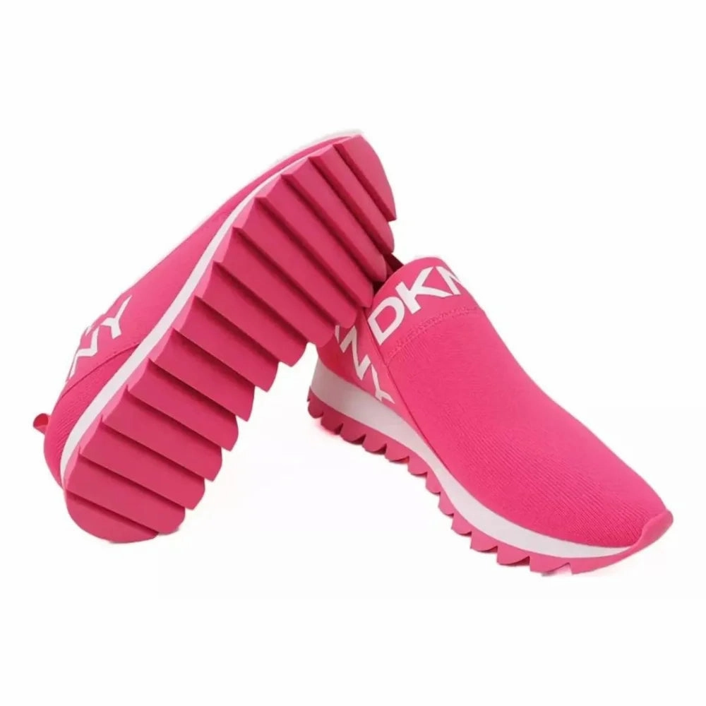 Sneakers With Spring Heels DKNY Ashton Logo Slip On Sneakers Women - PNK