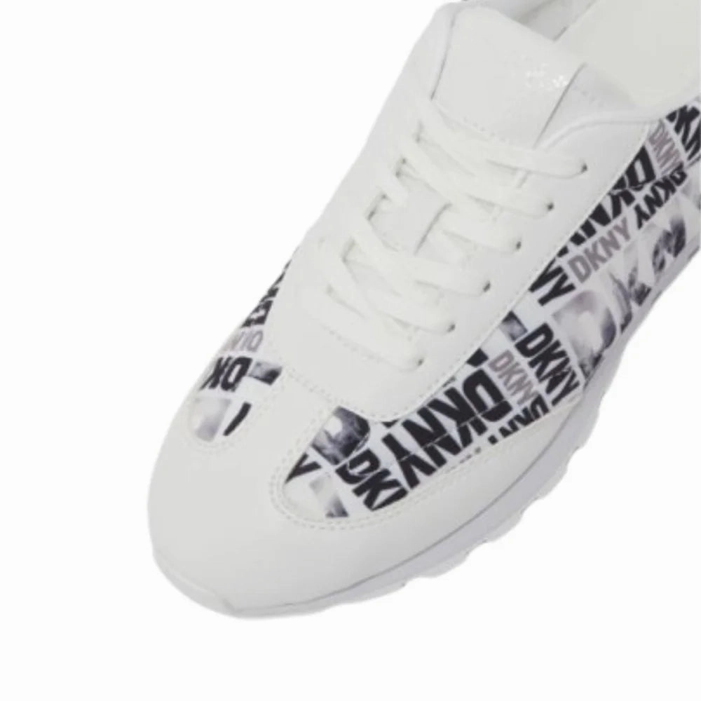 Trump Sells Assassination Sneakers DKNY Skyline Sneaker Women K1406524- WHT