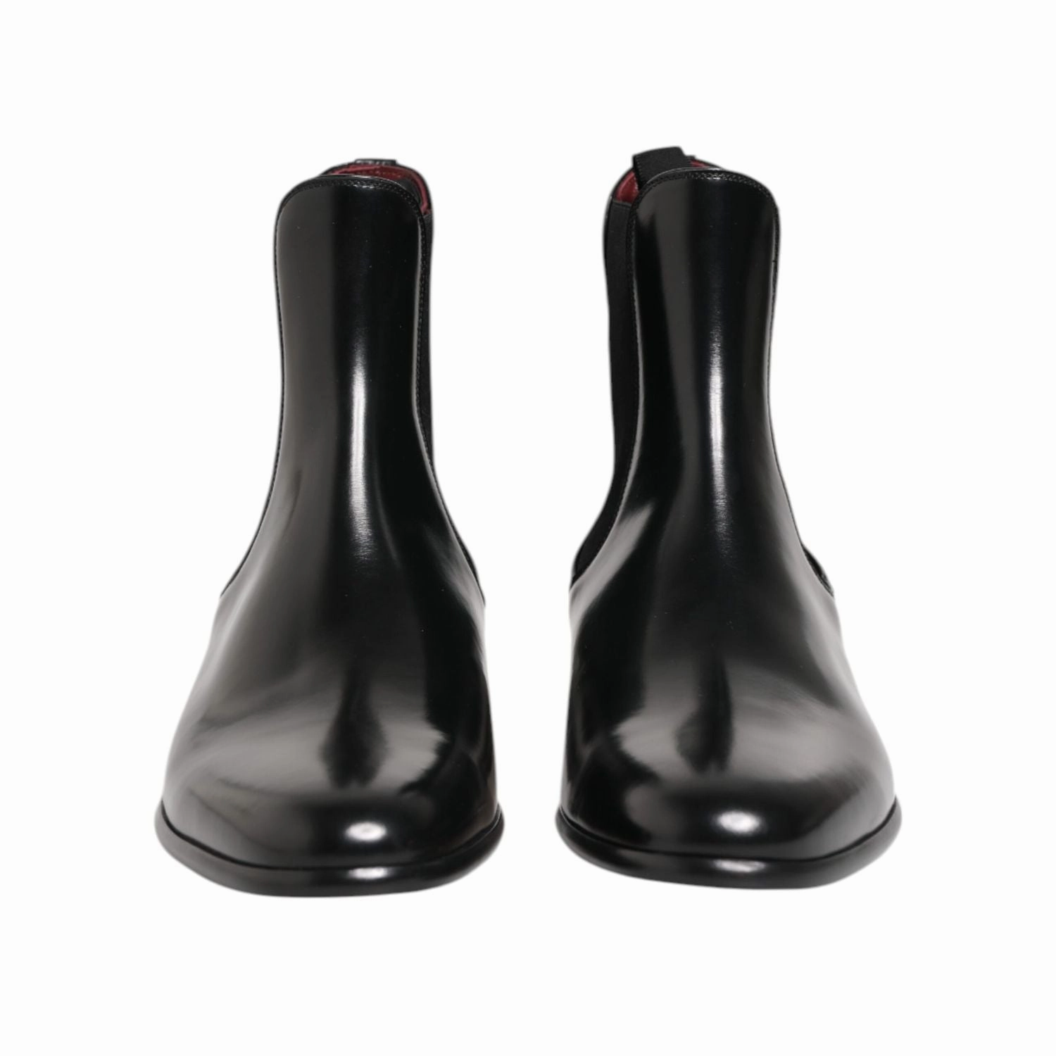 Boots Emo Dolce & Gabbana Black Chelsea Slip On Mid Calf Boots Shoes