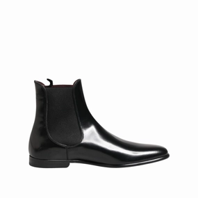 Dolce & Gabbana Black Chelsea Slip On Mid Calf Boots Shoes Dubliner Boots