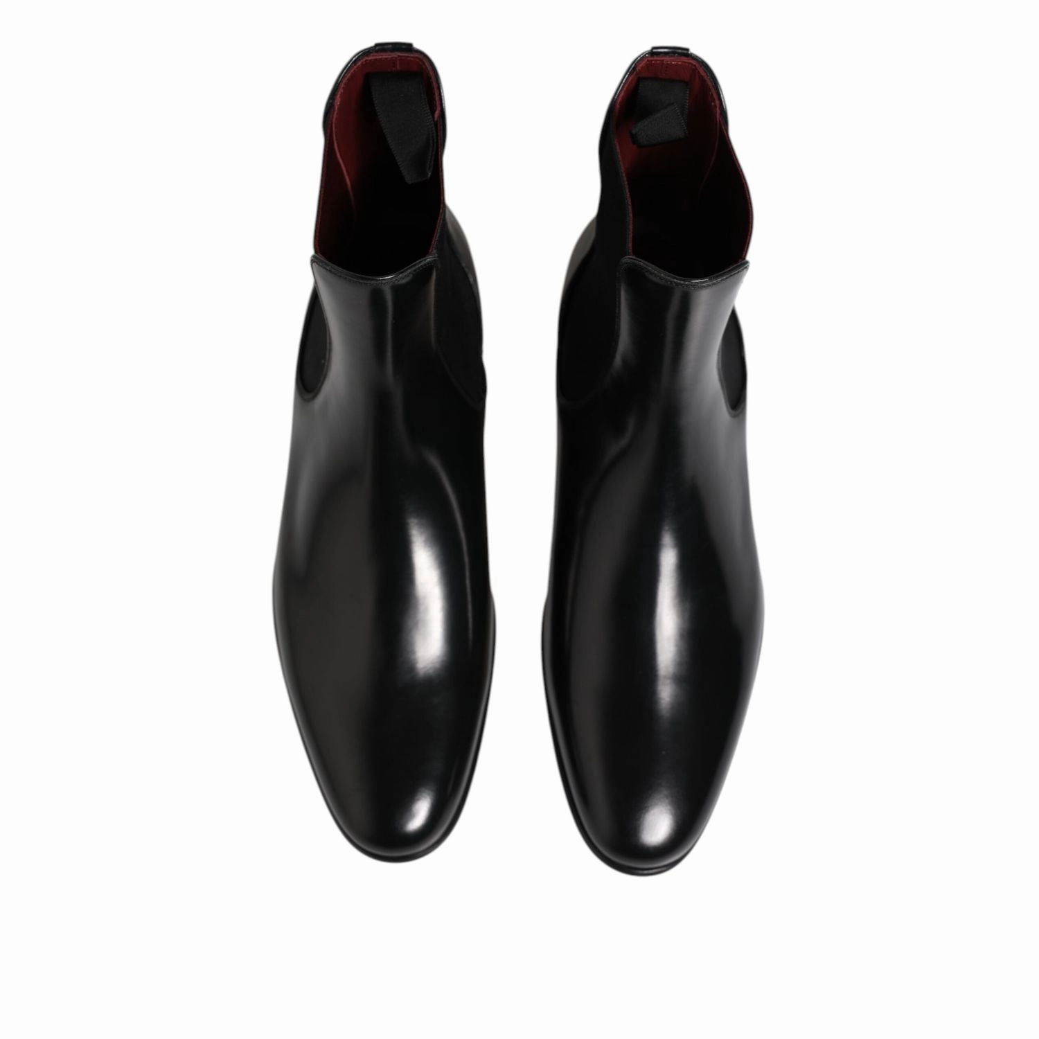 Dolce & Gabbana Black Chelsea Slip On Mid Calf Boots Shoes Indonesia Custom Boots