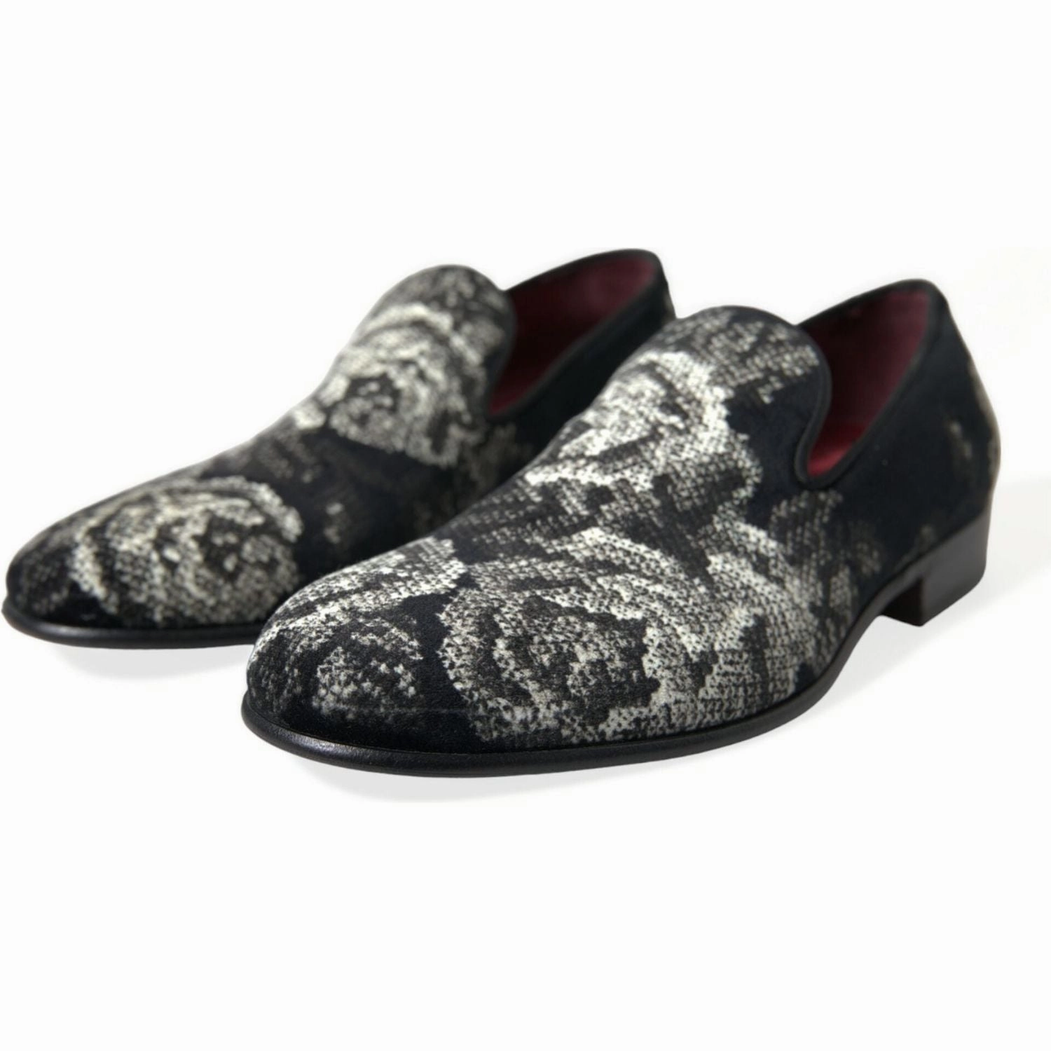 Golden Slippers Lyrics Dolce & Gabbana Black Floral Slippers Men Loafers Dress Shoes