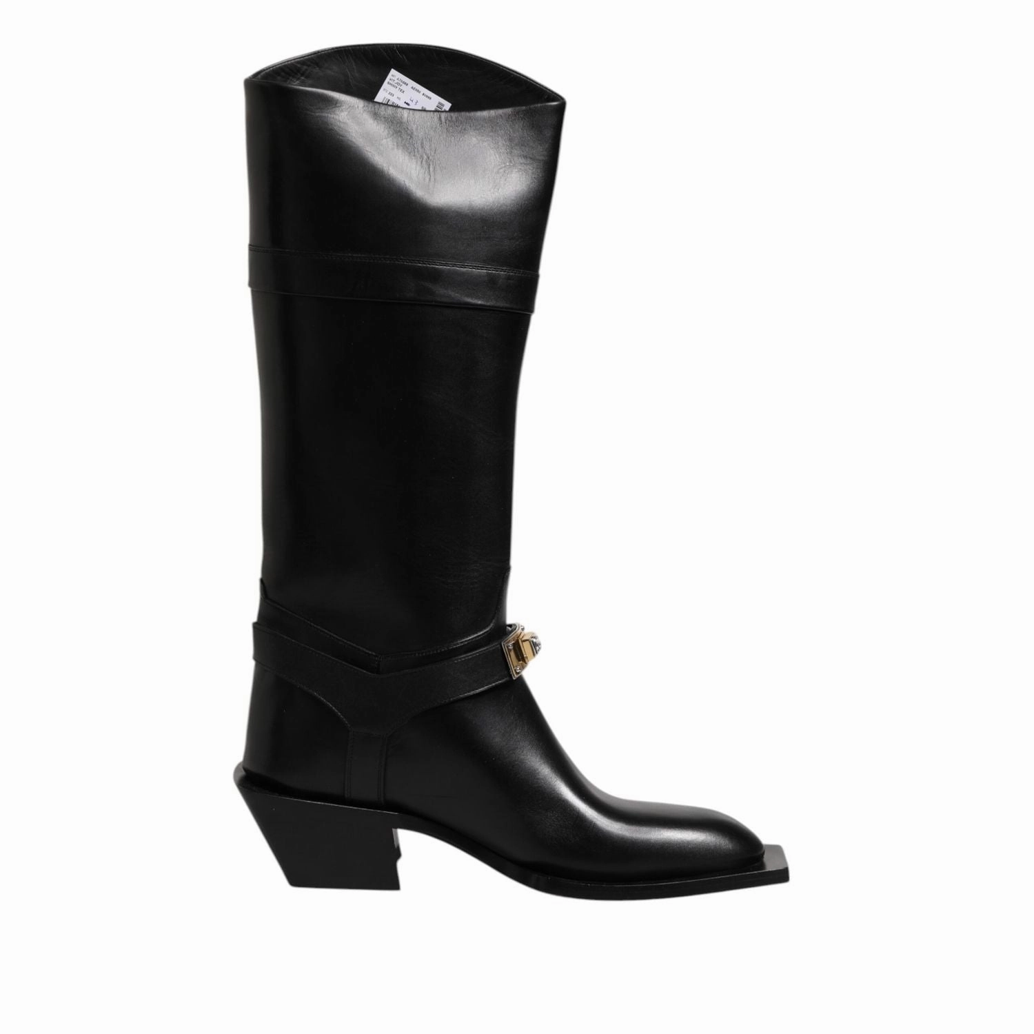 Lace Up Winter Boots Dolce & Gabbana Black Leather High Boots Flats Shoes